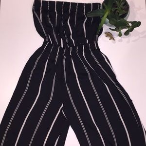 Black & White Stripes Jumpsuit
